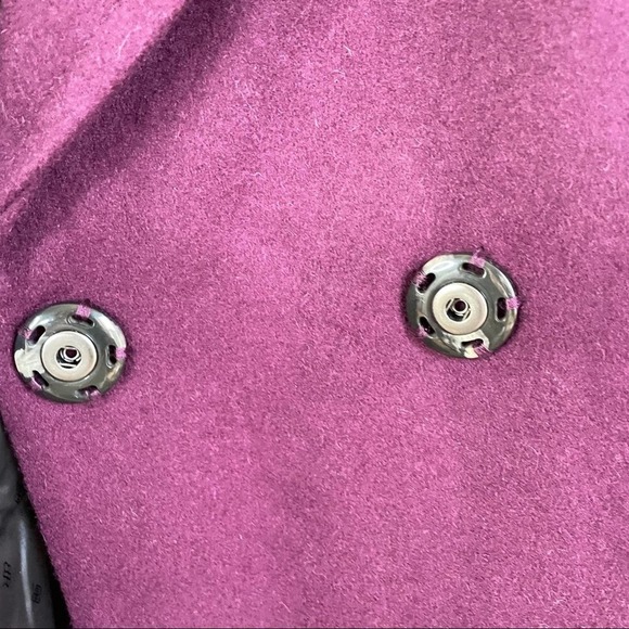 Banana Republic Wool Purple Aubergine Cocoon Coat Jacket Winter XS - Picture 6 of 8